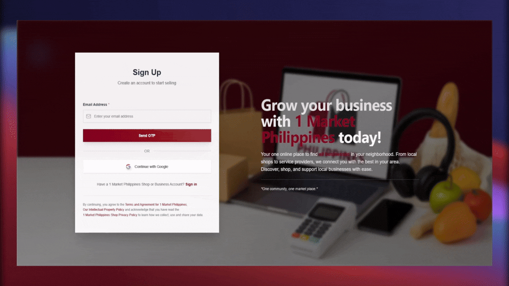 Seller Registration Walkthrough
