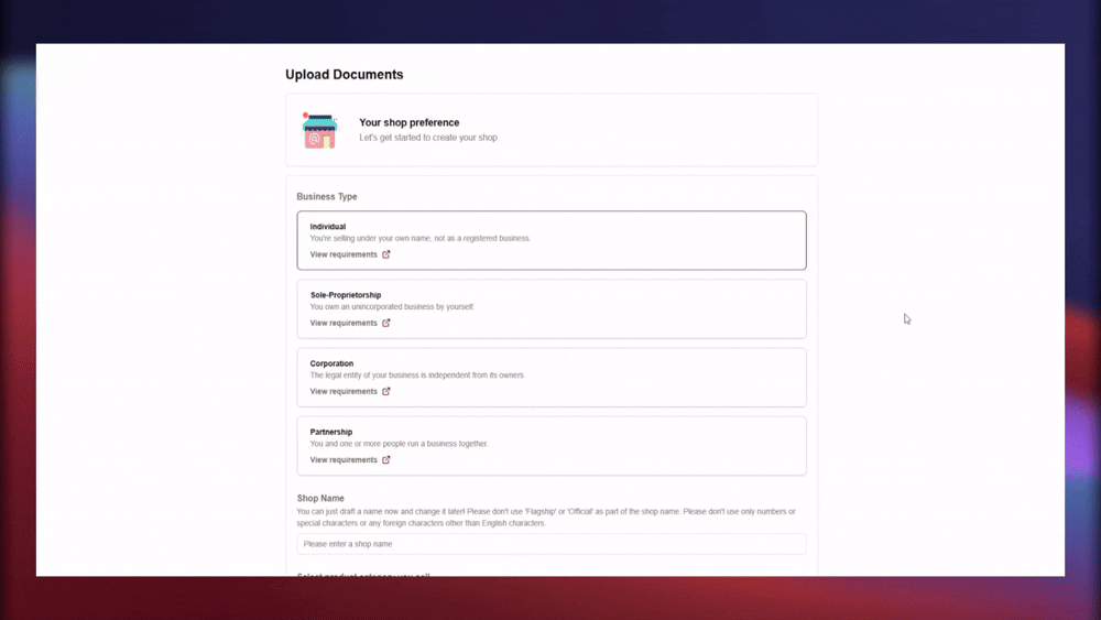 Seller Onboarding Walkthrough